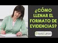 ¿Cómo llenar el Formato de competencias, contribuciones, criterios y evidencias del P.P?