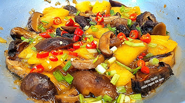 cách làm NẤM ĐÔNG CÔ KHO KHÓM thơm ngon - Hữu Quốc món ngon dễ làm