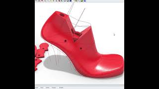 Boxy Square Toe High Heel 3D Printed Shoe Last with Matching Components