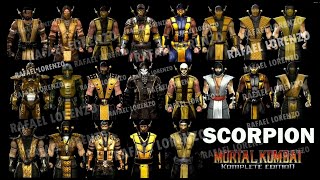 Mortal Kombat ALL SCORPION MK Costume Skin PC Mod MK9 Komplete Edition MKKE HD