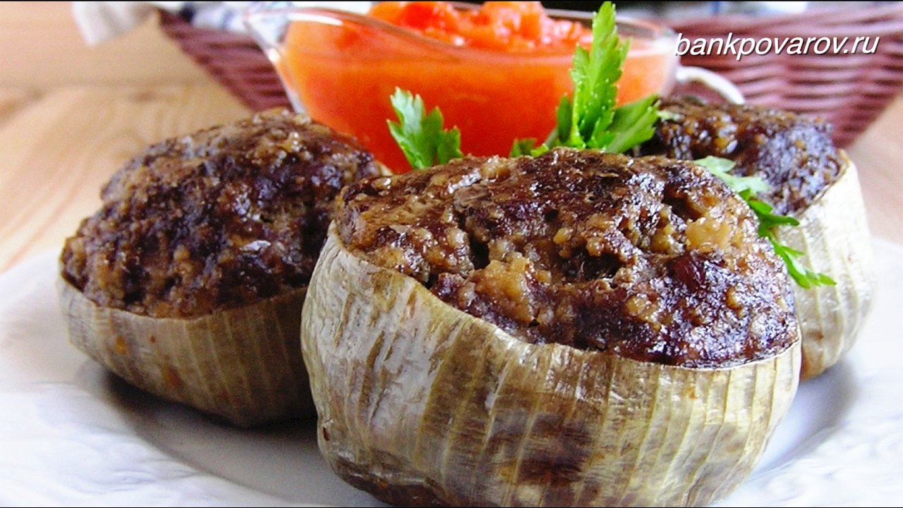⁣Фаршированный лук  Ежики в луковых чашечках