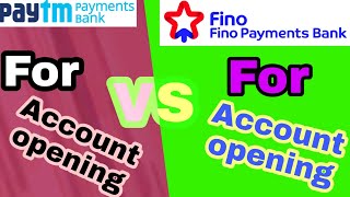 Fino Bank Account opening VS Paytm Bank account opening online passbook ATM full information video