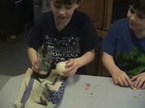 Rubber Egg Experiment by 6 & 8 yr olds with Explod...