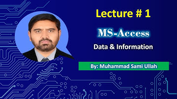 Lecture # 1: Computer Science Part 2 | MS-Access | Chapter No.1
