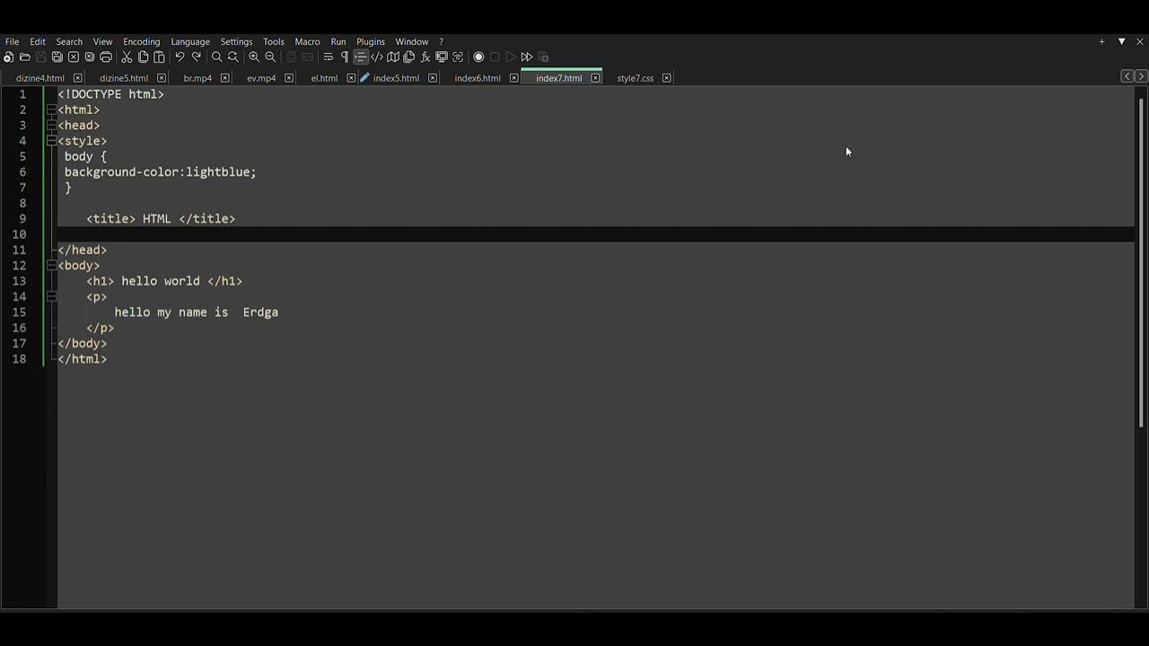 html css Notepad++ - YouTube