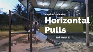 Convict Conditioning Vlog: Pullup series, Step 2 (horizontal pulls) workout 29/03/2017 Net Worth