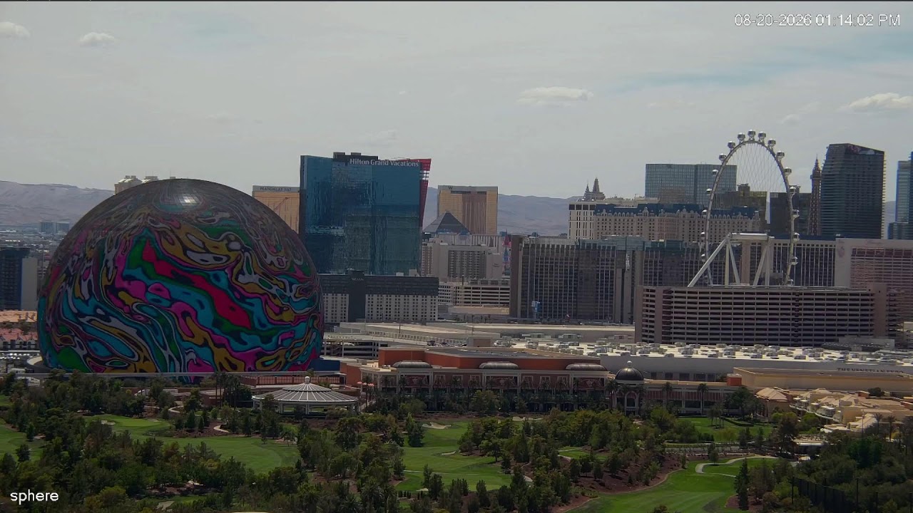 Live camera view of Las Vegas Strip in Las Vegas, United States