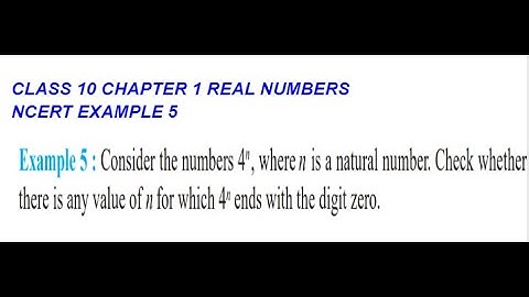 CLASS 10 CHAPTER 1 REAL NUMBERS EXAMPLE 1 (In Tamil) Consider the numbers 4n, where n is a natural