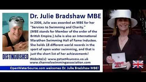 Dr Julie Bradshaw MBE with Steven Munatones on Ope...
