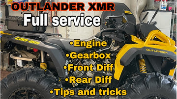 21 CAN AM OUTLANDER XMR (1st service tips) Engine / gearbox / front and rear diff fluid  change.