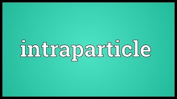 Intraparticle Meaning