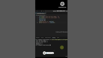 Python Program to Find Quotient and Remainder of Two Numbers |@CodingwithShameera1