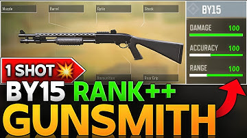 BEST BY15 NO HITMARK GUNSMITH CALL OF DUTY MOBILEO | 1 SHOT BY15 RANK BUILD FOR COD MOBILE|