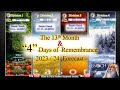 The 13th Month &amp; 4 Days of Remembrance -  2023 / 24 Forecast