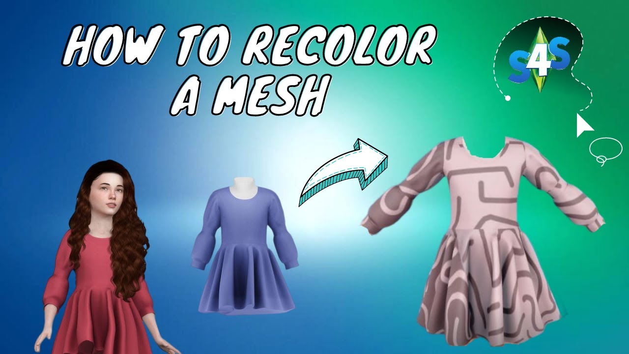The Sims 4: Super Easy Tutorial for Recoloring a mesh - YouTube