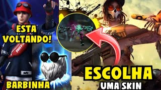 PACOTE HYPADO E BARBINHA VOLTANDO, EVENTO DIA DO BOOYAH COM SKINS GRÁTUITAS FREE FIRE