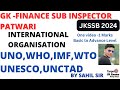 Gk marathon international organizations uno imf who wto unesco unctad finance sub insp jkssb exams