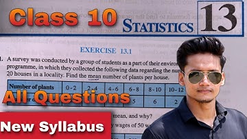 Ex 13.1 Class 10 | Statistics Class 10 NCERT  Ex 13.1 New Syllabus CBSE Rajmith study