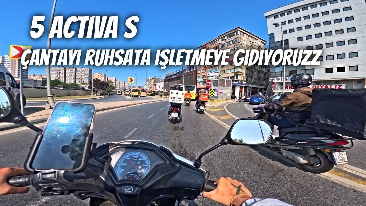 5 ACTİVA S l ÇANTAYI RUHSATA İŞLETMEYE GİDİYORUZZZ !!