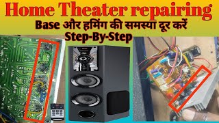 Home theater sound and base problem.//Tower home theater full repairing