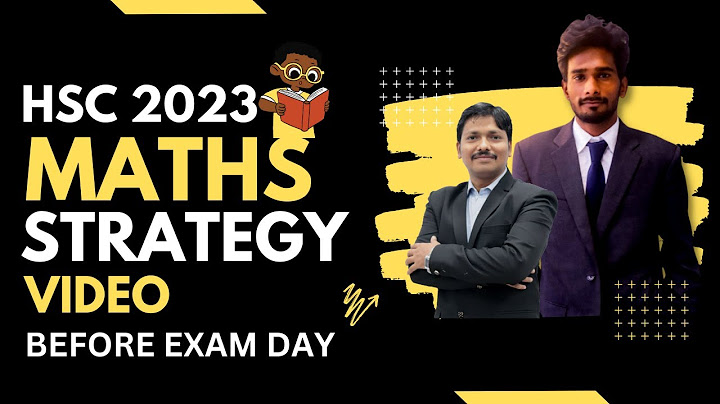 Strategy for HSC Maths Exam 2023 Study Before Exam Day | Dinesh Sir