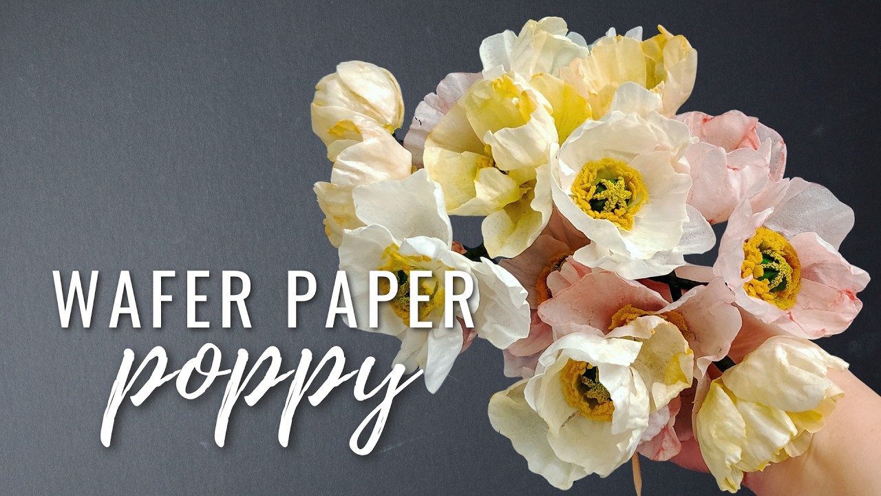 Wafer Paper For Beginners! How To Make Poppy Flower