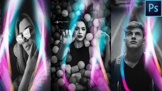 Black & White portrait | Instagram viral photo editing | Prism effect photoshop tutorial screenshot 2