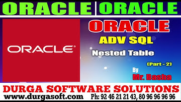 Oracle Tutorial || online training||Oracle|Adv Sql | Nested Table Part - 2 by basha