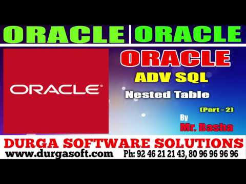 Oracle Tutorial || online training||Oracle|Adv Sql | Nested Table Part - 2 by basha