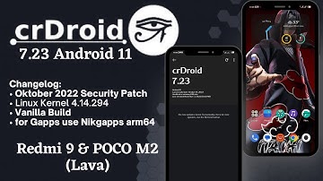 Review Custom ROM CRdroid 7.23 Android 11 | Redmi 9 - Poco M2 | Smooth rom for gaming Mobile legend.