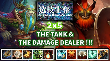 THE TANK & THE DAMAGE DEALER !!! Custom Hero Chaos ( 2 x 5 )