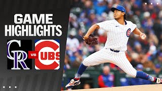 Rockies vs. Cubs Game Highlights (4\/1\/24) | MLB Highlights