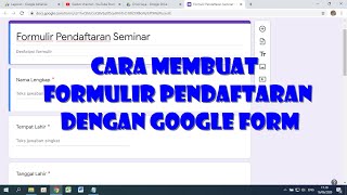 Cara Membuat Form Pendaftaran dengan Google Form screenshot 2