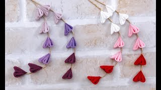 【つまみ細工 タピオカストローで 下がりを作ろう♪】kanzashi flower  fabric flower