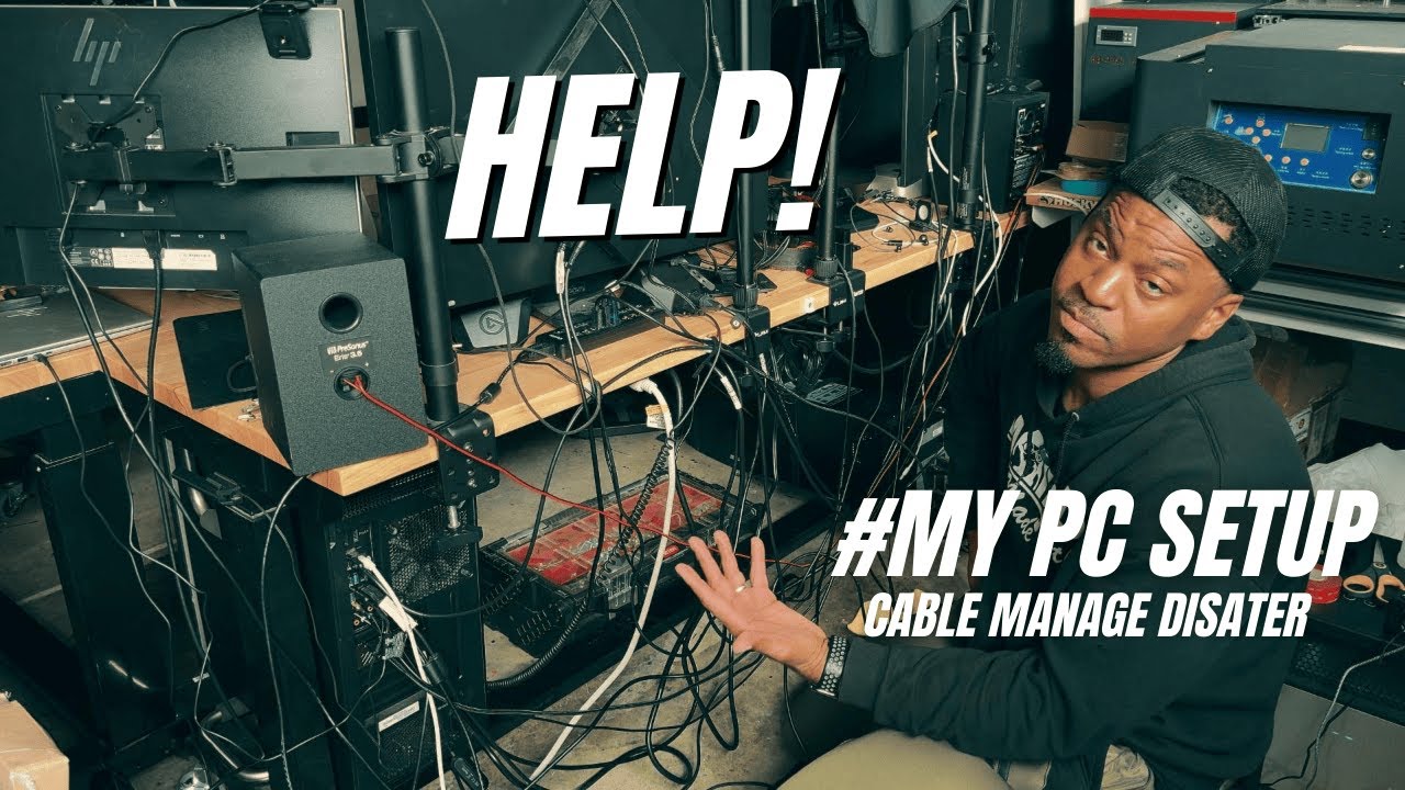 My PC Setup | Cable Management Nightmare - YouTube