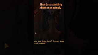 she's just standing there menacingly #fallout #falloutnewvegas #spongebob