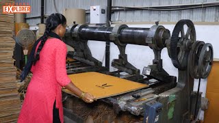 Amazing Manufacturing Process of Corrugated Carton Boxes with Paper Roll |Factory Explorer