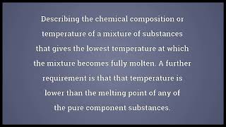 Eutectic Meaning