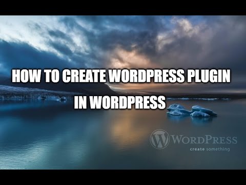 how to create wordpress plugin