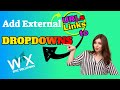 How to Add External Links On Dropdowns Wix Without databases