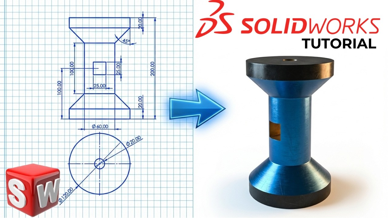 Solidworks From Zero | Revolve Feature - Beginner Step-by-Step
