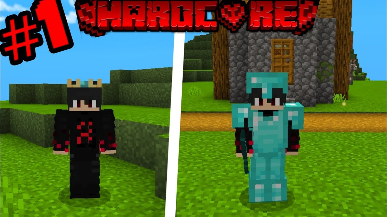 Completing My Diamond Armour In || Minecraft Pe Hardcore #1 - YouTube