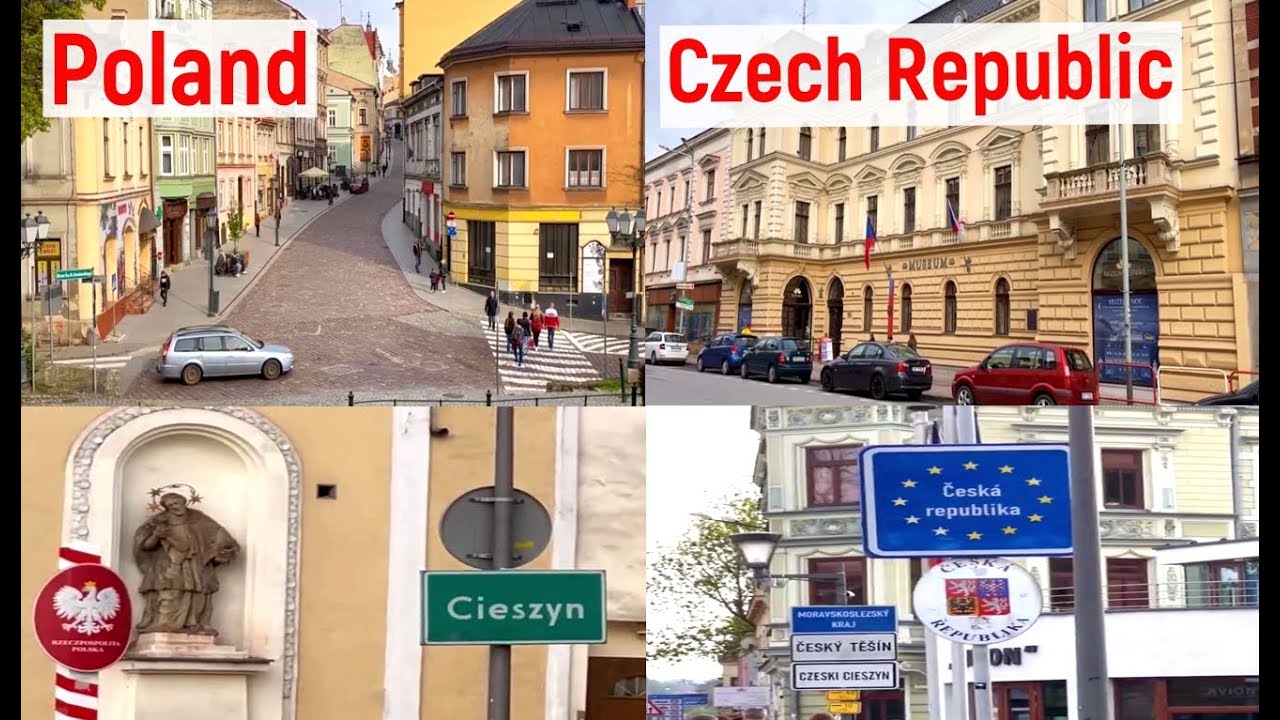 Poland - Cieszyn / Czech Republic - Tesin  . Walking Tour.
