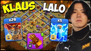 Klaus Teaches How to TRIPLE ANTI-2 with ZAP Lalo in Clash of Clans