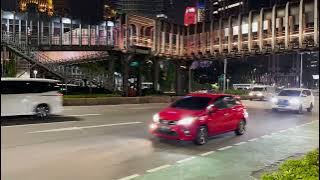Suara bising kendaraan di malam hari di kota jakarta I Keindahan Kota Jakarta Malam Hari