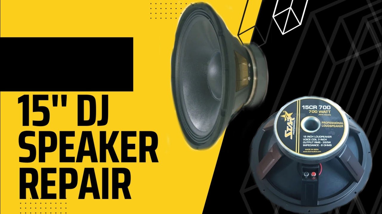 Speaker Repair (step by step ) DJ Speaker Repair 15'' Woofer YouTube