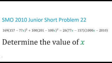 SMO 2010 Junior Problem 22, Intractable Quadratic Equation Kneels to this Substitution