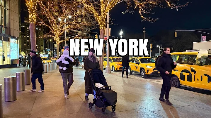 New York City LIVE ❄️ Freezing Cold Manhattan Night Walk | Columbus Circle Winter Crowd