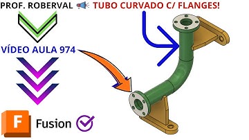Aula 974 - Modelamento do Tubo Curvado com Flanges no Autodesk Fusion