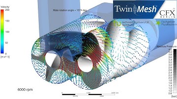 CFX Berlin-Video: Screw Expander Clearance Flow Visualization